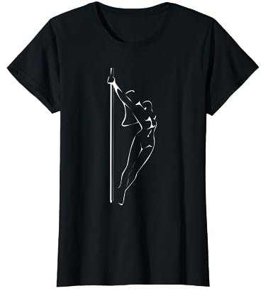 Sexy Pole Dance Frau Silhouette Fitness & Workout T-Shirt
