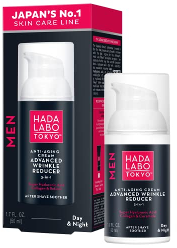 Hada Labo Tokyo Men Anti Aging Hyaluron Creme Faltenreduzierer für Tag & Nacht intensive Feuchtigkeit für Männer 50ml