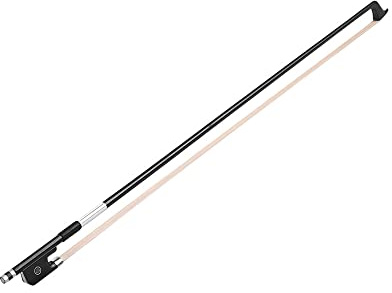 cello bow,4/4 Cello Violoncello Bow Well Balanced Carbon Fiber Round Stick Ebony Frog White Horsehair Cello Parts Accessories