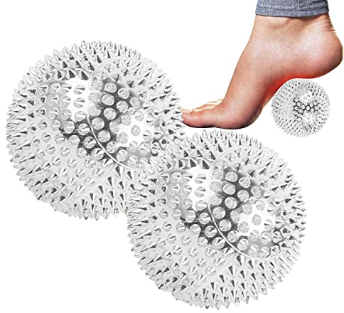 PHASZ Spiky Massageball | Akupunkte Magnetischer Massageball für Hände | 1 Paar Kreis Squeeze Balls mit dichten Wirbelsäulen zur Massage von Handflächen, Beinen, Füßen, Rücken