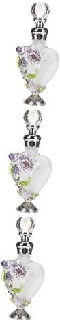 TOPBATHY 3piezas Botella De Perfume Vintage De Vidrio Enameled Recargable Contenedor De Fragancia Elegante Para Perfume Esencial y Loción