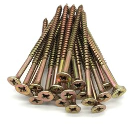 Jones DIY Boîte de 200 vis à bois 6 mm x 100 mm à double tête fraisée Premium Easy Drive Vis à bois
