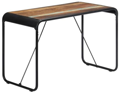 Homgoday Esstisch 118x60x76cm Massivholz Altholz Küchentisch Esszimmermöbel für Zuhause, Büro, Café & Restaurant Möbel