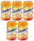 Pure Fresh Gum Tropical 35pc Bottle Pack of 5 Pineapple Orange Mango Exotic Fruit Flavour Filling Chewing Bubble Gum Sugar FREE Fresh Breath Snack with Welari Thank You Card | (5pack) (175g)