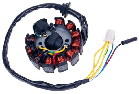 Lichtmaschine Stator Für GY6 125cc 150cc 11 Spulen Magneto Lichtmaschine Stator Roller Moped ATV Go Kart Quads 152QMI 157QMJ Motor (4+2) Stator Coil Motorrad Zündspule