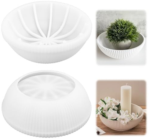 Silikonform Schale, Große Rund Tablett Silikonformen gießformen für Bowl, Groß Epoxidharz Formen, Silikonformen GießFormen Teller, Resin Silikon Gießformen Schalen für DIY Gießformen Silikon
