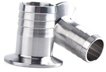 zorfar 3/4 1 1 1/4 1 1/2 2 Sanitary Hose Barb Pipe Fitting Tri Clamp Ferrule Stainless Steel SUS SS 304 1Piece(OD19 Ferrule 50.5)