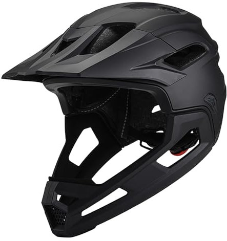 Fahrradhelm Kinder Helm Fullface Abnehmbar Kinderhelm Integriert Fahrradhelm Kinder Jugend Fullface Helm Mit Abnehmbarem Kinnschutz Downhill 56-62cm Für Fahrräder, Skateboards