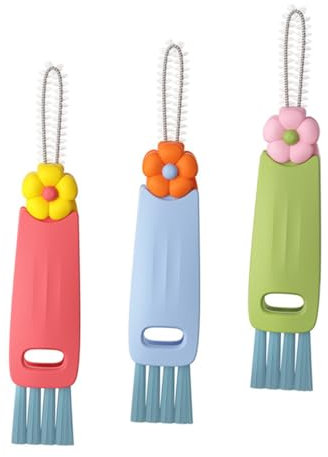 HOLIDYOYO 3piezas Cepillo De Limpieza De Tapas y Ranuras De Cepillo Multifuncional para Hogar Limpieza De Grietas y Esquinas Material y