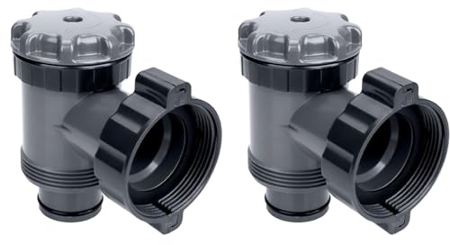 SIGANDG Pool Schlauchverbinder 38mm,Wassereinlass/Auslassventil,für Coleman, Intex, Bestway Oberirdische Poolfiltrationspumpen,für Ø 38 mm Schlauch,Poolschlauch Adapter (2 Stück)