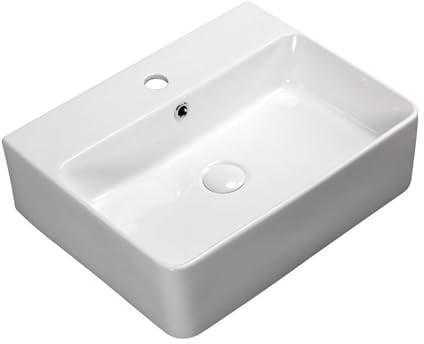 KOHUS Lavandino del Bagno Lavandino da Bagno Lavabo Quadrato Artistico Lavandino da Vaso in Ceramica Lavabo da appoggio for Hotel Lavabo in Ceramica for la casa Lavandino da Appoggio per Il Bagno