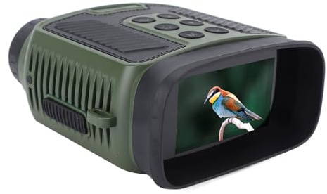 VBESTLIFE Binocoli Digitali da 3 Pollici per Adulti, 10x Zoom Ottico 8x Zoom Digitale, Fotocamera da 48 MP 4K Video Binocoli per Birdwatching, Sport, All'aperto