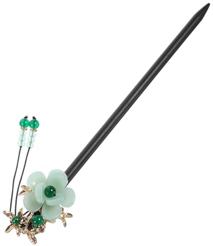 OUNONA Bastoncini per Chioma Cinesi Vintage Nappa a Fiore, Fermagli Decorativi da Donna per Chignon, Accessori per Chioma Eleganti Stile Tradizionale Cinese