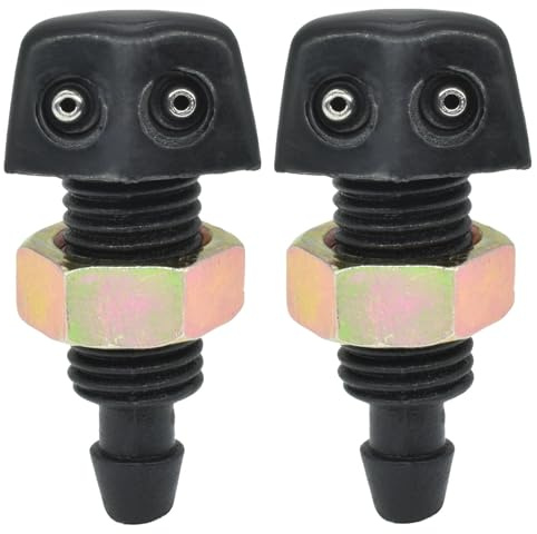 Waschwasserdüsen 2 Stück Auto Universal Auto Frontscheibe Scheibenwischer Waschdüsen Windschutzscheibensprüher Wasserwaschanlage Auslass Waschanlage Spray DIY Kit