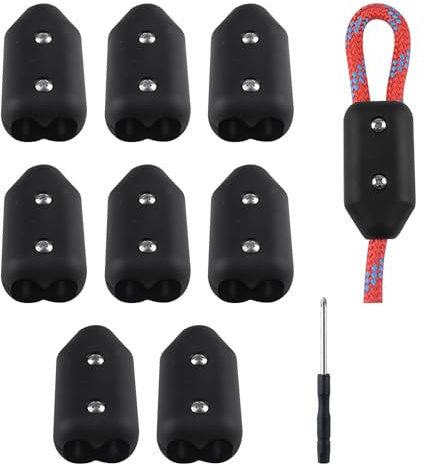 INCREWAY 8 morsetti riutilizzabili per corda in plastica, adatti per corde in nylon da 9-10 mm o corde intrecciate