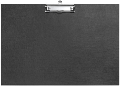 VELOFLEX 4812980 - Schreibplatte DIN A3 quer, Klemmbrett, Clipboard, PP kaschiert mit Leinenstruktur, Hängeöse, schwarz