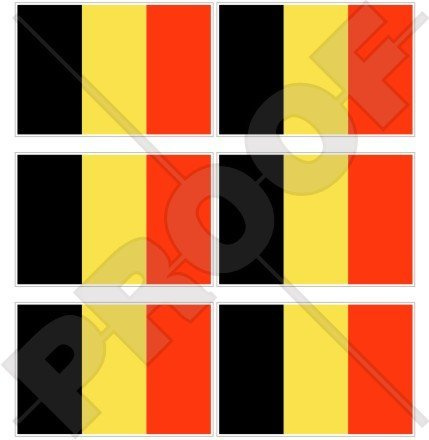 Belgien Belgische Flagge 40 mm (40,6 cm) Mobile Handy Vinyl Mini Sticker, Aufkleber X6