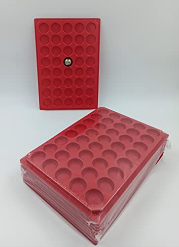 50 Box/collecteurs/Plateaux Plastique pour Rangement Capsules Champagne / 40 Cases Rondes sans Couvercle