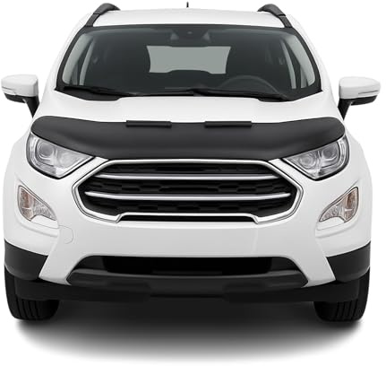 OMAC Haubenbra Halb für Ford Ecosport 2017-2024 FL Vinyl Schwarz | Steinschlagschutz, fahrzeugspezifisches Design, Car Bonnet Bra