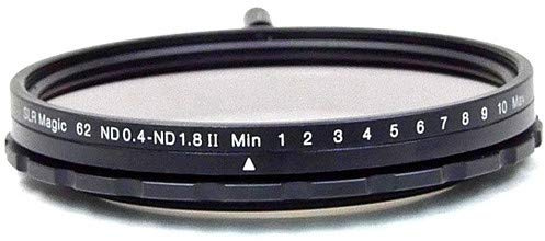 SLR MAGIC Filtre ND variable 0,4-1,8 (filetage arrière 62 mm, 72 mm avant) (SLR-62VND II)