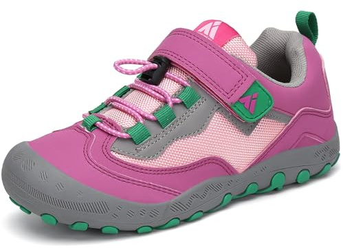 Mishansha Unisex Zapatos de Senderismo Niños Zpatillas para Correr Antideslizante Transpirable Niñas Calzado Deportivo, Morado 31 EU