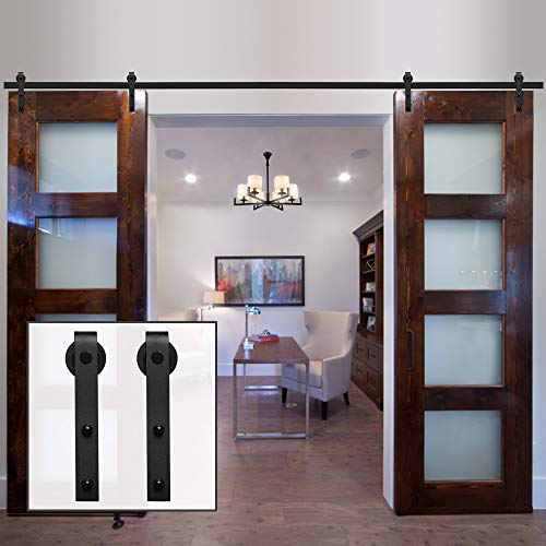 10.5FT/320cm Schiebetürsystem Schiebetür Kit Barn Door Hardware für Doppelflügeltor