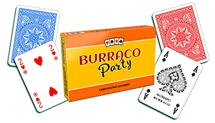Modiano Burraco Party – Carte da Burraco con Pinella in cartoncino duplex 320 g/mq – Ideali per Ramino Poker Canasta Scala 40 – 100% Made in Italy