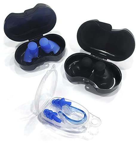 3 paia di tappi per le orecchie da nuoto in silicone per il nuoto per adulti impermeabili riutilizzabili in morbido silicone tappi per le orecchie per la doccia nuoto surf snorkeling e altri sport