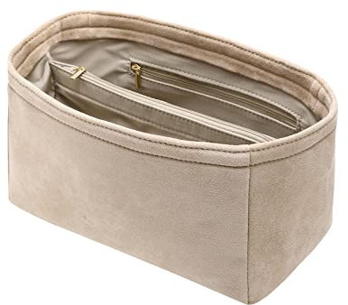 Suede Purse Organizer Insert for Handbags, OPPOSHE Bag Insert Organizer for Tote, Structured Handbag Organizer Compatible for LV, Longchamp, Kate Spade, Hermes, Gucci, and More
