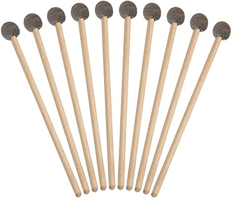 Classic Cantabile MG2220F Glockenspielschlägel 5 Paar, Runder Filz-Kopf | Stiel aus Ahorn, Gesamtlänge: 22 cm, Kopfdurchmesser: 20 mm, Stieldurchmesser: 6 mm, Mit Holzkopf, Orff-Zubehör von XDrum