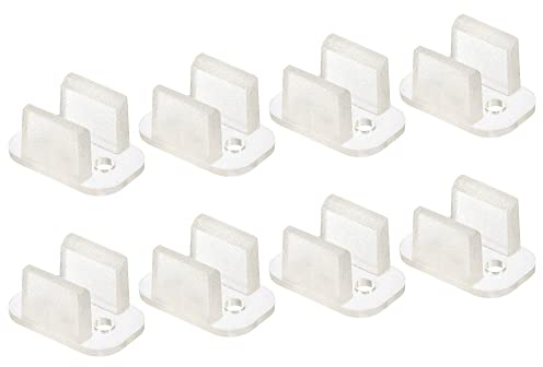 sourcing map 40 Stück LED Neon Montageclips Befestigungsklemmen Halter für 5mm Silikon LED-Lichtstreifenclips LED Neon Flexstreifenbeleuchtung