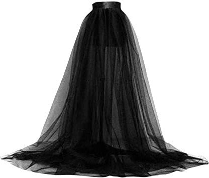 Harilla Rock Damen-Langrock, Damen-Tüllrock, A-Linien-Maxirock mit elastischer hoher Taille, Reifrock-Petticoat mit Gummizug und Spitze, Abendkleid, sexy Überrock für Hochzeit, Empfang, Party