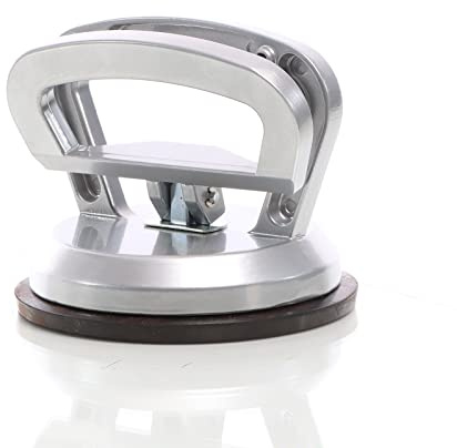 XPOtool Aluminium Saugheber mit 45 kg Tragkraft & 118 mm Saugnapf, Vakuumsauger für Glas, Fliesen und weitere Materialien, mit Kipphebel