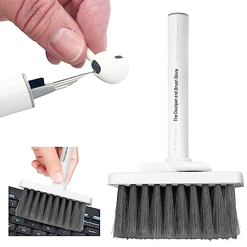 Keyboard Cleaner Brush Kit 5-in-1 – Electronic Cleaning Kit with Keycap Puller Multifunctional Keyboard Earphone Cleaner Suitable for use with Keyboards, Earphones, Phones, Laptops, and Airpods