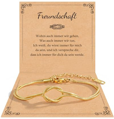 CheersLife Freundschaftsarmbänder Geschenk für Freund Schwester | Geschenk Beste Freundin Geschenke Armband Damen Knoten Geburtstag Geschenke für Frauen Schwester Weihnachten Abschluss