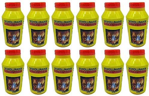 Tradineur - Pack de 12 Deshollinadores concentrado, Apto para la Hoguera de hogar, estufas de leña y carbón, calderas gas-oil, 1 bote para cada 200 kg de combustible.