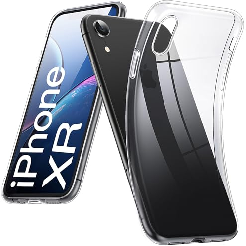 DOSMUNG Klar Hülle für iPhone XR (6.1), Flexible Minimalistische Silikonhülle Weiche Case Stoßfeste Kratzfestigkeit Handyhülle für iPhone XR, Durchsichtig