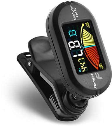 summina Bassgitarren-Tuner Stimmgerät für Akustikgitarre Clip-On-Tuner gitarrentuner Gitarren-Tuner zum Anklippen für chromatische Gitarre, Bass, Violine, Ukulele, Farb-LCD-Display, tragbarer