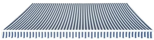 Willood Gelenkarmmarkise Handbetrieben 500 m Blau und Weiß