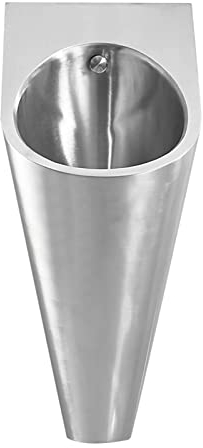 DLAZUM Edelstahl-Urinale, Wandmontierte Automatische All-In-One-Induktions-Urinale, Toiletten-Sanitärartikel, Wandmontierte Öffentliche Toiletten-Urinale Für Herren, Vertikale, Effiziente Urinalwan