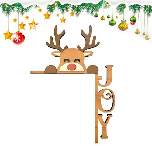 Zueyen Weihnachtsdeko Tür, Weihnachts Türrahmen Deko, Creative Türdeko Haustür, für Türdeko Weihnachten, Wände türdeko (REH,Rechts)