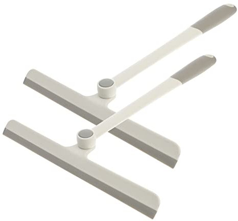Beavorty 2pièces Racle Te pour Essuie-Glaces Rotatives Et Pratiques Lot pour Nettoyer Vitres Voitures Et Vitrines Gris Et Blanc