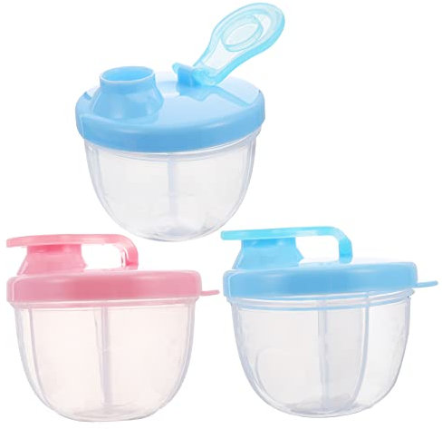 Toyvian 3 Stück Tragbarer Milchpulverspender Mit 3 Fächern Frei Auslaufsicher Für Und Säuglingsnahrung Outdoor Reise Geeignet