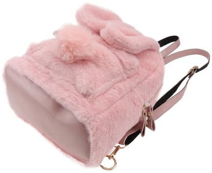 Holibanna Kuscheliger Plüsch-rucksack Mit Hasenohren Für Mädchen Verstellbare Schultergurte Für Freizeit Und Schule Süßes Design Strapazierfähig Und Hautfreundlich