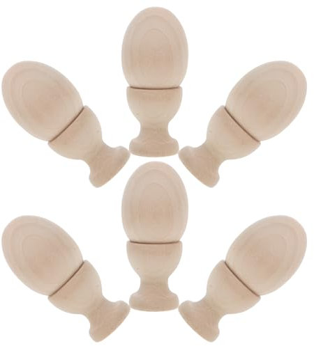 Cabilock Soporte para Huevos Hueveras Reutilizables Pedestal De Madera Adorable Escritorio Almacenamiento