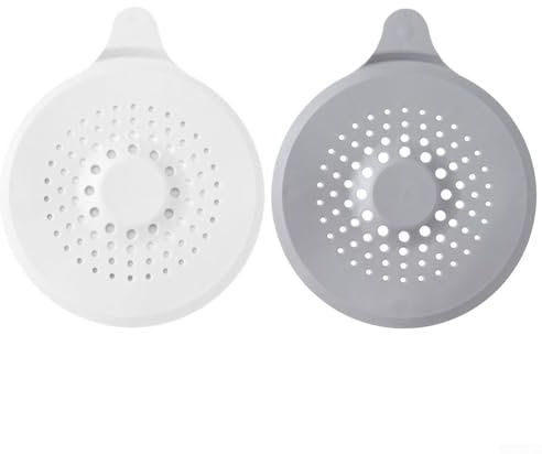 Kitchen Sieve Sink Plug Strainer， for Bathroom Bathtub Kitchen Sink 17X14cm/ 6.7X 5.6 Inch(White+Grey)