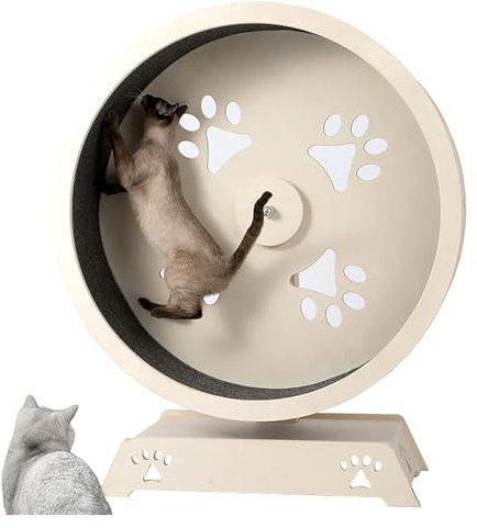 Katzenlaufband，Katzenlaufrad， Großes Katzen-Riesenrad – for Katzen Aller Größen, mit Sisal überzogenes Katzenlaufrad – Drehen, Kratzen