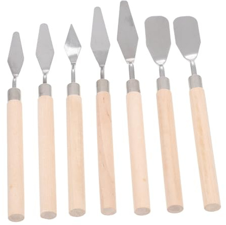 DOITOOL 7pcs Oil Painting Supplies Mixing Palette Scrapers Spatula Tools for Artists Painters
