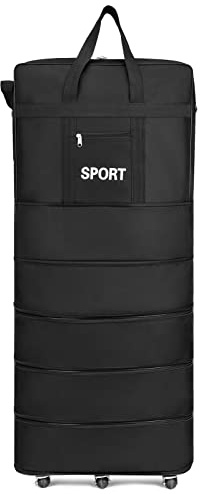 Maleta de viaje con ruedas, expandible, equipaje de mano, gran bolsa de ropa con ruedas, para mudanzas, para la escuela, para hombres y mujeres, Predeterminado, 45 Zoll