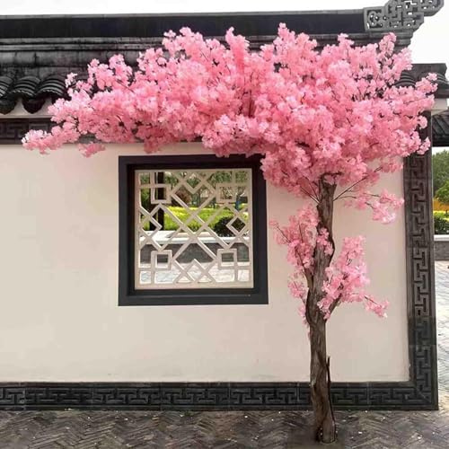 Artificial Cherry Blossom Tree, Large Interior Decoration Large,Cherry Tree For Wedding Event Indoor Outdoor Party Restaurant Mall Decoration,01,1.8x1.5m